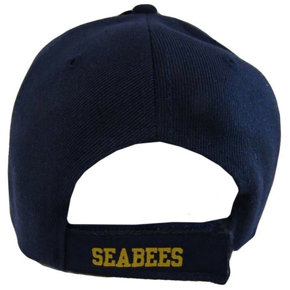 Seabees U.S. Navy USN "Can Do" Navy Blue Embroider - Picture 5 of 6